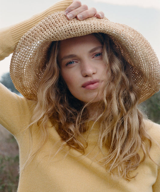 Crochet Raffia Sun Hat